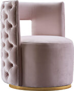 Lounge style rounded back tufted velvet accent chair main photo