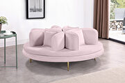 Round accent settee / couch with unique club-like design main photo