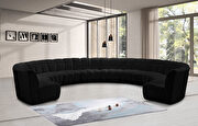 10 pcs black velvet modular sectional sofa main photo