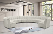 10 pcs cream velvet modular sectional sofa main photo