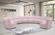 10 pcs pink velvet modular sectional sofa main photo