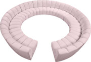12 pcs pink velvet modular sectional sofa main photo