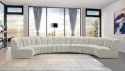7pcs cream velvet modular sectional sofa main photo