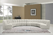8pcs cream velvet modular sectional sofa main photo