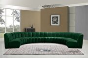 8pcs green velvet modular sectional sofa main photo