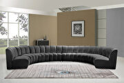 8pcs gray velvet modular sectional sofa main photo