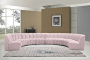 8pcs pink velvet modular sectional sofa main photo