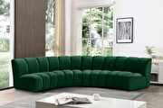 4pcs green velvet modular sectional sofa main photo