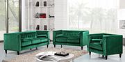Tufted design green velvet fabric contemporary sofa main photo