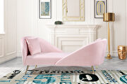 Double-back chaise in pink velvet main photo