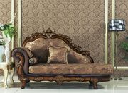 Brown/light brown traditional chaise lounge main photo
