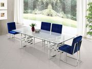 Glass top / stainless steel base modern table main photo