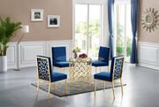 Round glass top contemporary dining table main photo