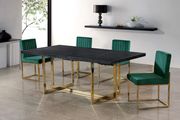 Gold / black charcoal contemporary dining table main photo