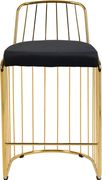Black velvet seat / golden base bar stool main photo