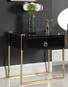 Gold/black contemporary nightstand main photo