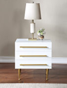 White glam style nightstand main photo
