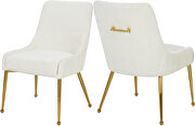 Stylish velvet dining chair pair main photo