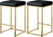 Black pvc leather / gold metal legs bar stool main photo