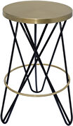 Black / gold round stylish bar stool main photo
