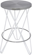 Black / silver round stylish bar stool main photo
