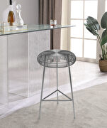 Silver wire style contemporary bar stool main photo