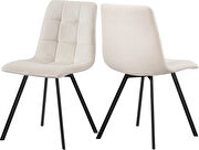 Velvet contemporary dining chair pair main photo
