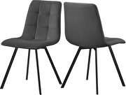 Velvet contemporary dining chair pair main photo