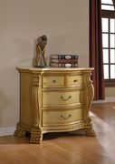 Rich gold royal style traditional nightstand main photo