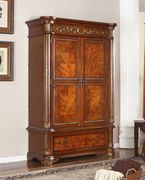 Traditional armoire in deep rich cherry finish