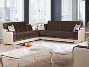 Two-toned reversible sectional in modern style