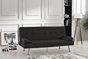 Troy (Black) Linen simple and versatile sofabed