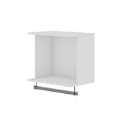20.8 open floating hanging closet with shelf and hanging rod in white main photo