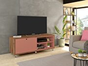 Tv stand with casters in ceramic pink and nature main photo