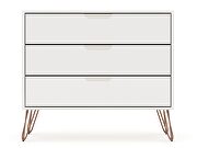 Rockefeller (White) 3-drawer white dresser (set of 2)