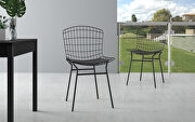 Madeline (Black) Chair, set of 2 with seat cushion in black