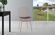 Madeline (Gold B) Chair, set of 2 with seat cushion in rose pink gold and black