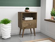 Liberty II (Rustic) Liberty mid-century - modern nightstand 1.0 with 1 cubby space and 1 drawer in rustic brown