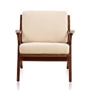 Cream and amber twill weave accent chair