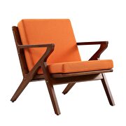 Orange and amber twill weave accent chair main photo