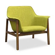 Green and walnut linen weave accent chair main photo