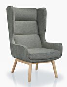 Graphite and natural twill accent chair main photo