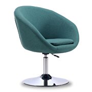 Hopper (Sky Blue) Sky blue and polished chrome twill adjustable height chair