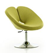 Green and polished chrome wool blend adjustable chair main photo