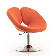 Orange and polished chrome wool blend adjustable chair main photo