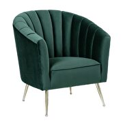Green and gold velvet accent chair main photo
