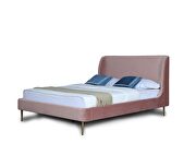Mid century - modern queen bed in blush