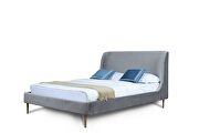 Mid century - modern queen bed in gray