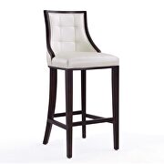 Fifth (Pearl) Pearl white and walnut beech wood bar stool