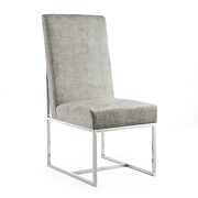 Steel velvet dining chair
